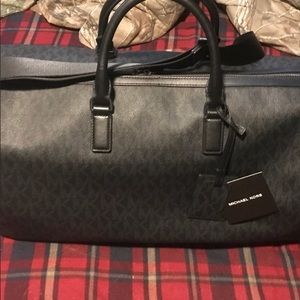 michael kors jet set weekender black mens